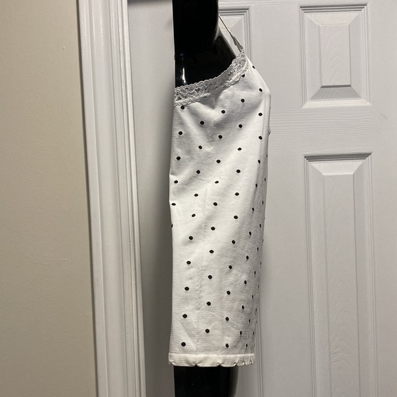 NWOT - Majora White & Black Stitched Polka Dot Scalloped Edge Camisole - Sz L - Picture 14 of 16